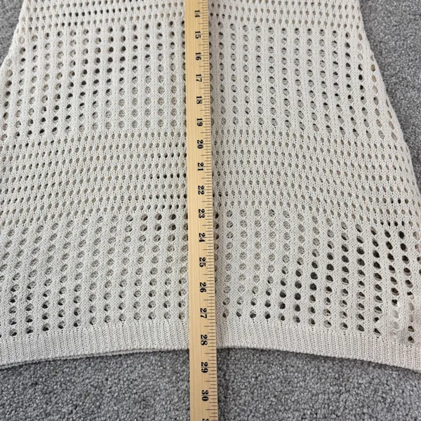 Cupshe Crochet Knit Cover up Small Beige Sleeveless‎ Beach Open Knit Tank Dress - Image 5