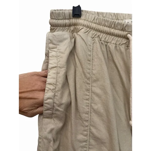 Free People We the Free Pants Medium Khaki High Waist Drawstring Wide Leg IJ10-1 - Image 4