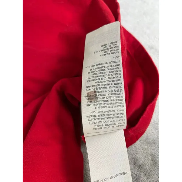Hollister Women’s Medium Red Long Sleeve Scoop Neck Logo T Shirt Stretch Casual - Image 7