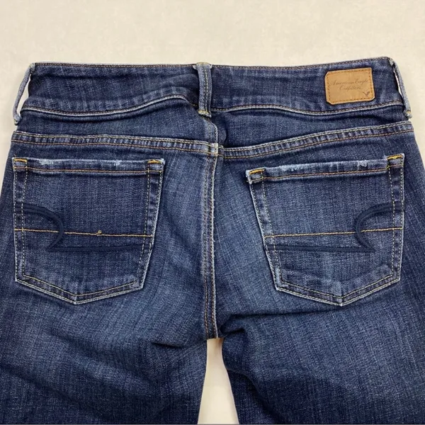 American Eagle Stretch Artist Crop‎ Jean Dark Was Denim Womens Size 0 - Image 9