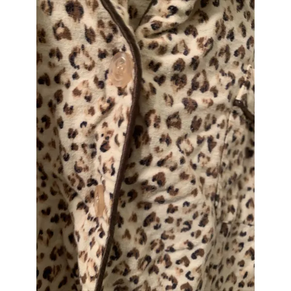 Meg & Lilly Women's Leopard Print 2pc Pajama Pant Set Top & Pants Size Large - Image 6