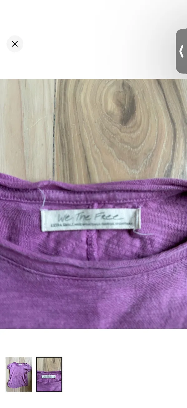 Free People We The Free Washed Purple Crew Tee - Image 2