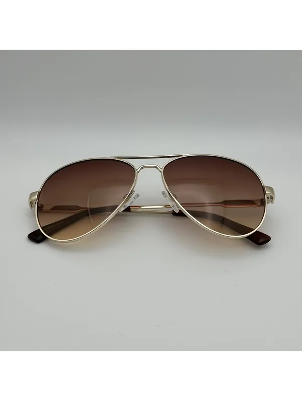 G by Guess Aviator Sunglasses with Gradient Brown Lenses - Image 3