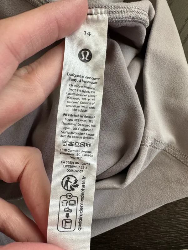 Lululemon Align High-Rise Short 6" Mauve Grey Size 14 NWOT - Image 14