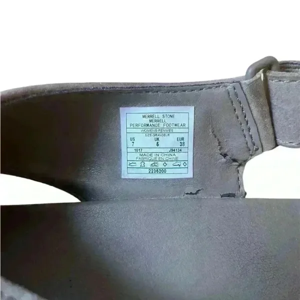 Merrell Around Town Sunvue Leather Strap Sandals in Stone Size 7‎ Comfort Shoes - Image 10