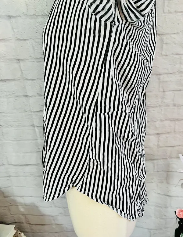 Nova Sky Striped Button Up Top - Image 6
