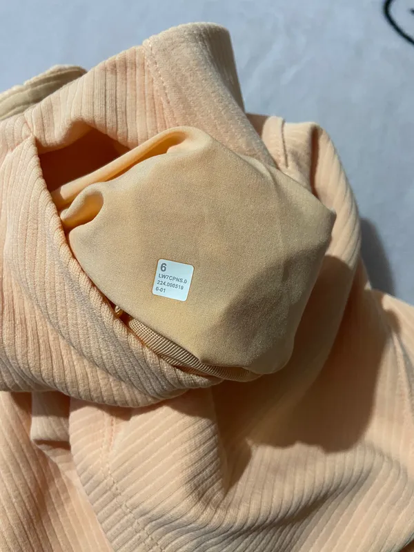 Lululemon Ribbed Softstreme High-Rise Short 2" Peach Bellini - Image 4
