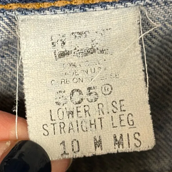 Vintage Levi's 505 Lower Rise Straight Leg Jeans Women's Size 10 Cotton Denim - Image 5