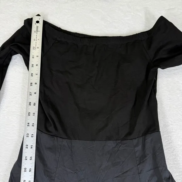 Tuckernuck Womens Black Off the Shoulder Long Sleeve Tiered Maxi Dress Size M - Image 6