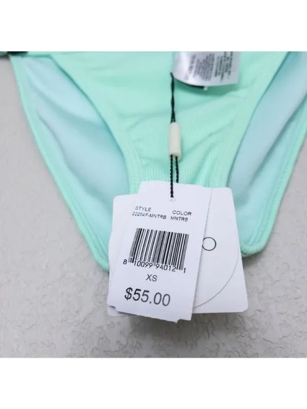 NWT Peixoto Glow Bomba Tinga Bikini Bottom XS Mint Ribbed Triangle Swimsuit - Image 8