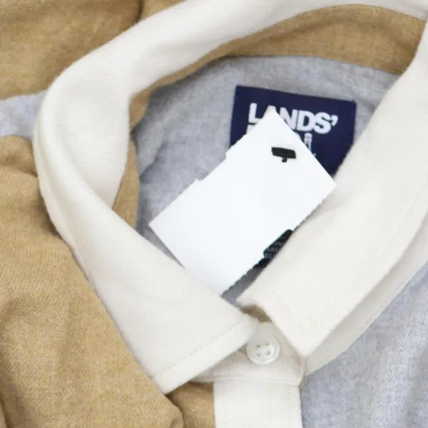 NWT Lands' End Boyfriend Fit Long Sleeve Shirt 519651 XS Tall Vicuna Brown - Image 3