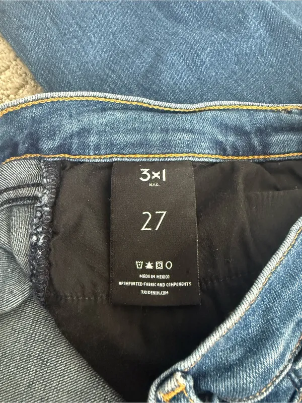 3x1 Denim Nicolette Ultra High Rise Flare Jeans Clio Size 27 - Image 9