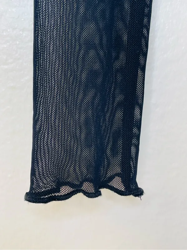 Edikted Black Night Out Sheer Crop Top‎ Size XS - Image 11