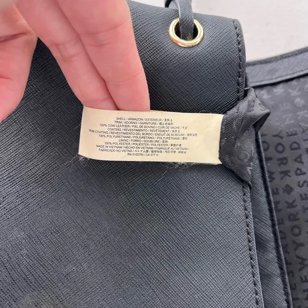 Kate Spade Jessie Laurel Way Black Saffiano Leather Backpack Gold Hardware - Image 10