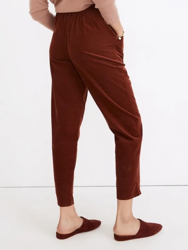 MADEWELL Women's Tapered Huston Pull-On Crop Pants - Image 9