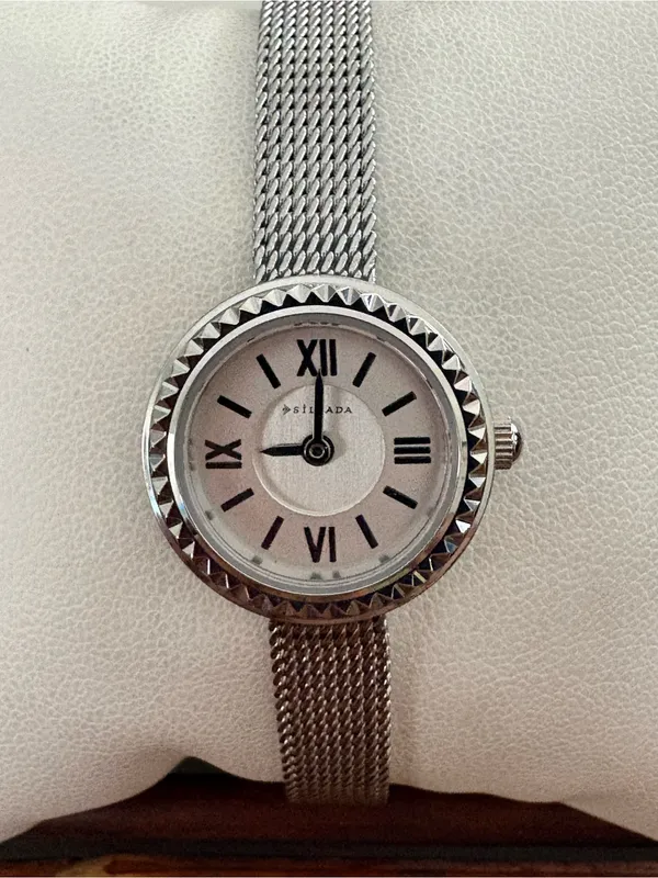Silpada Silver Mesh Ladies Watch White Dial Roman Numerals Needs Battery 6”-7.5” - Image 3