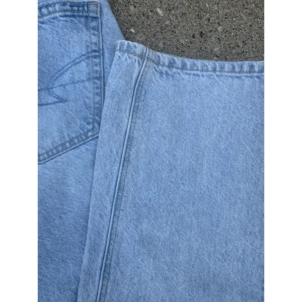 American Eagle Women's 90s Straight Leg Light Wash Faded Jeans SZ 4‎ - Image 14