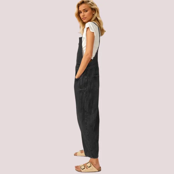 NWT‎ Ladyful Black Denim Overalls – XL - Image 2
