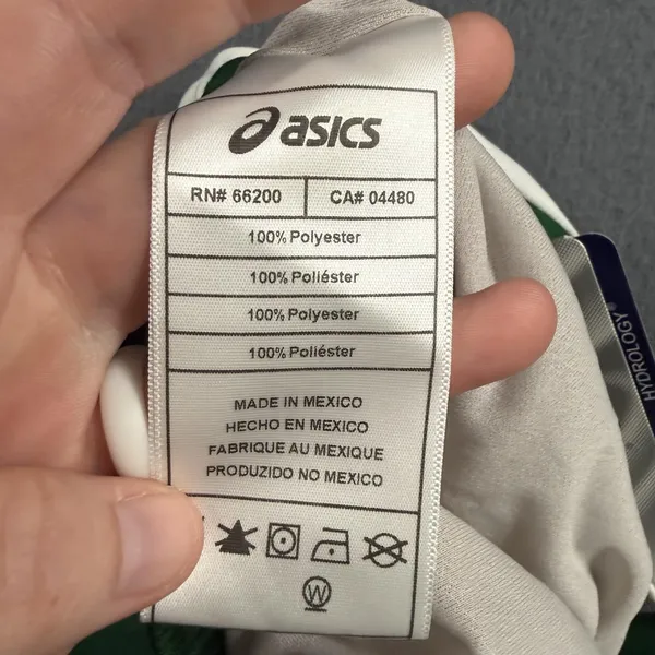 Asics Medley Shorts Womens Small Green Mesh Running Athletic Elastic Waist TF754 - Image 5