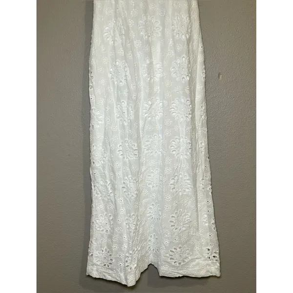 Lulu’s White Eyelet Puff Sleeve Cottagecore Midi Dress Women’s Size XS - Image 6