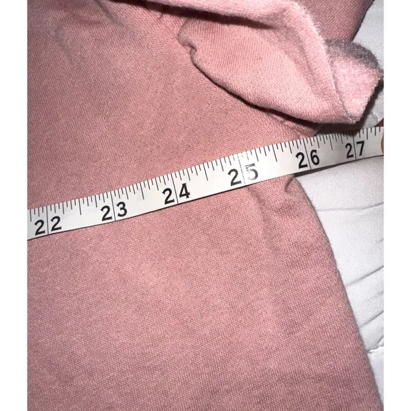 H&M Dividend Womens Sz XL Retired Pink Ruffle Long Sleeve Cropped Sweatshirt NWT - Image 5