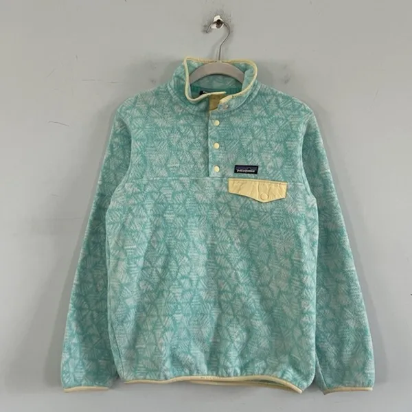 Patagonia Synchilla Snap-T Lightweight Fleece Batik Hex Big Bend Pullover Jacket - Image 3