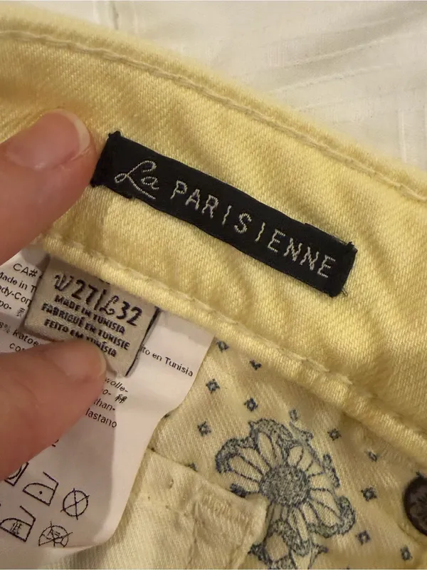 Maison Scotch La Parisienne Yellow Skinny Jeans Size 27/32 Stretch Denim - Image 6