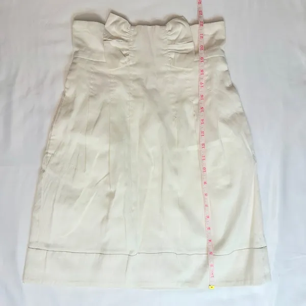 French Connection Ultra High Rise Bow Midi Skirt - White - 0 - Image 10