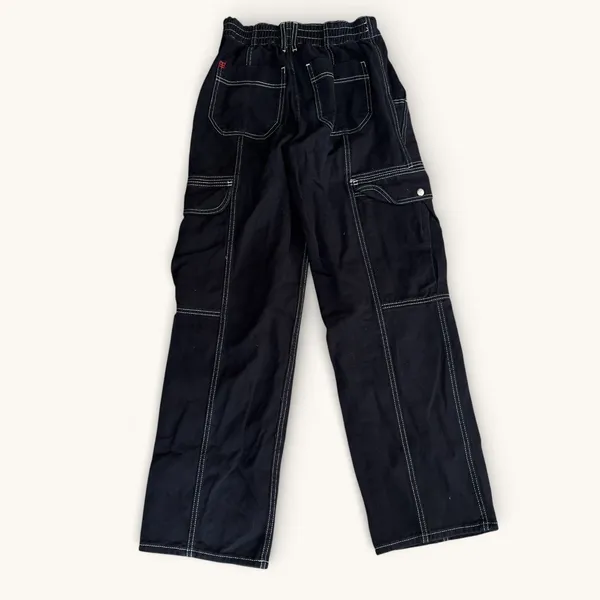 BDG‎ Blaine Wide Leg Cargo Jeans Black 26 Y2K Skate Urban Outfitters - Image 4