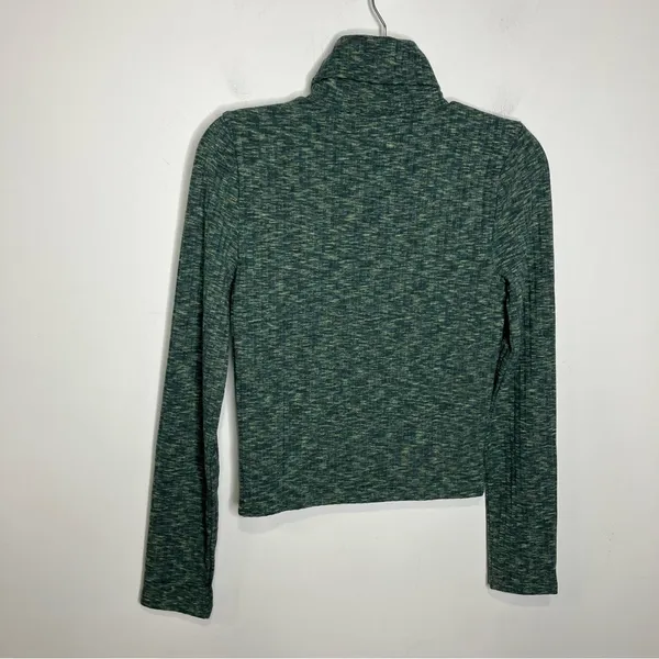 Madewell greeen space‎ dyed ribbed cropped turtleneck top size medium - Image 6