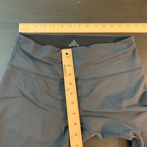 Prana Womens Charcoal Gray Honeycomb‎ Textured High Rise Yoga Leggings Medium - Image 5
