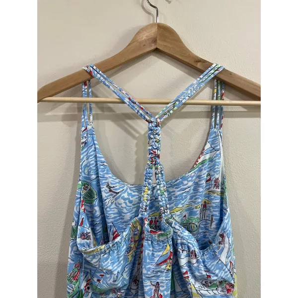 Lilly Pulitzer Lockwood‎ Sailboat Print Resort Cotton Midi Dress NWT M - Image 3