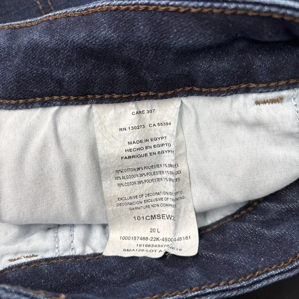 LEE Blue Jeans Womens Size 20 L Long Stretch Dark Wash Denim Straight 38X30 - Image 6