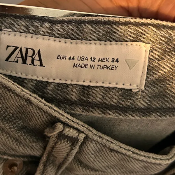Zara Charcoal Wide Leg Jeans - Image 3