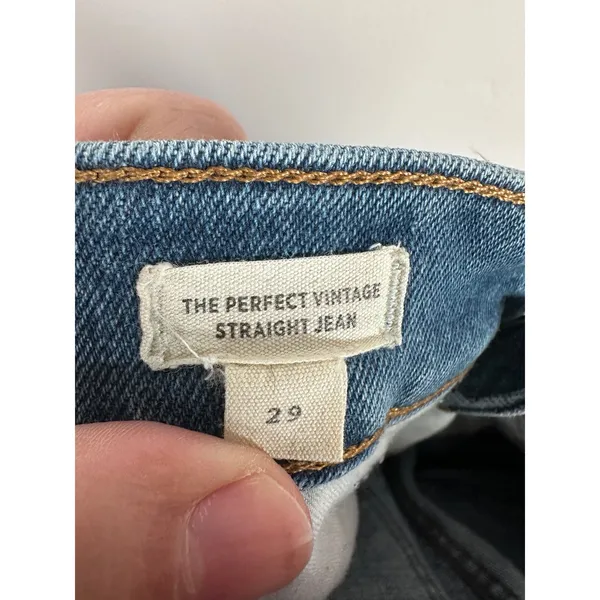 Madewell Perfect Vintage Straight Jean Women 29 Blue High Rise Classic Denim - Image 6