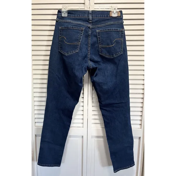 Levi Skinny Curvy Denim Jeans Dark Wash‎ Low Rise Size 26x28 Logo Pockets - Image 3
