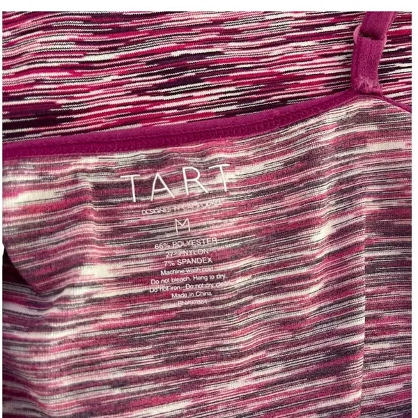 Tart Pink Purple space Dye athletic Cami Tank Top Women's M Stretch Layering Workout - Image 2