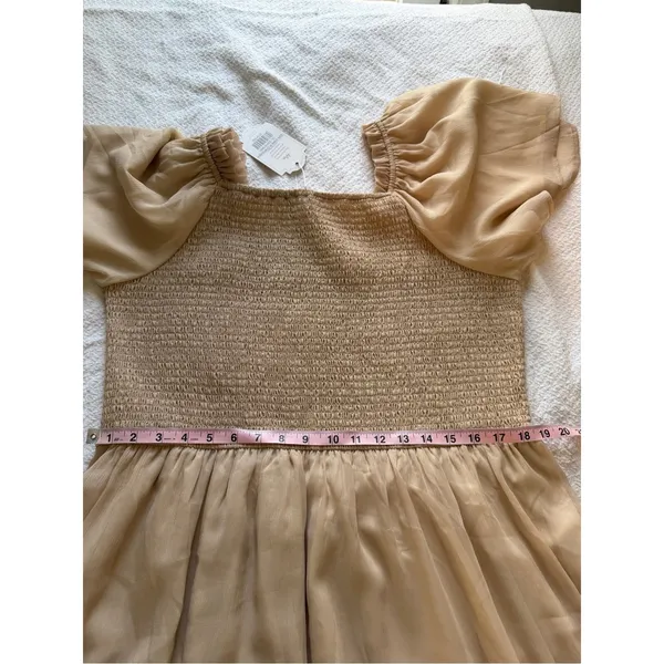 Ivy City Co. Ellie Dress Champagne Peach Gold Pink Chiffon NEW NWT 1X - Image 10