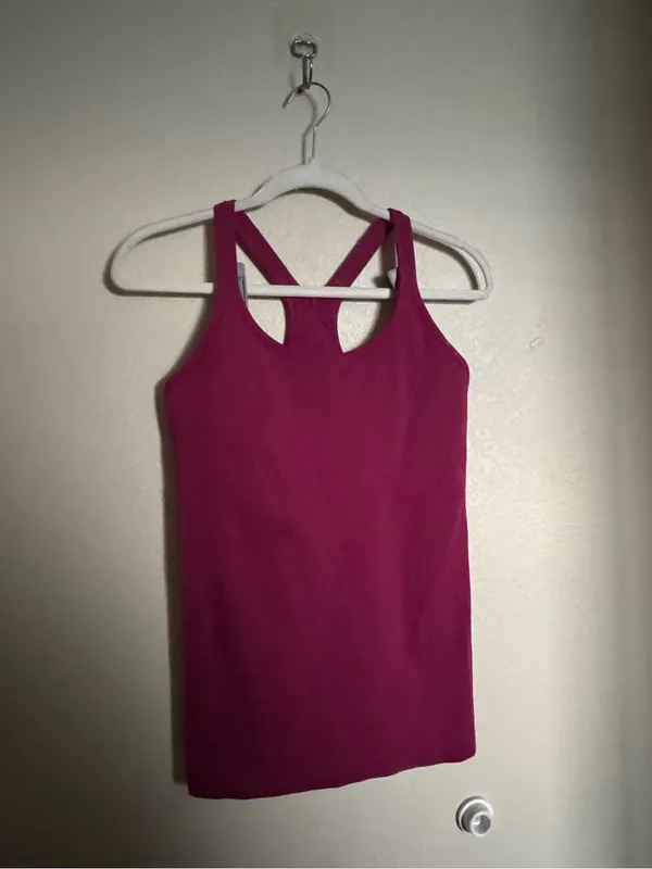 Lululemon Ebb to Street Tank Sz 8 Berry Magenta - Image 2