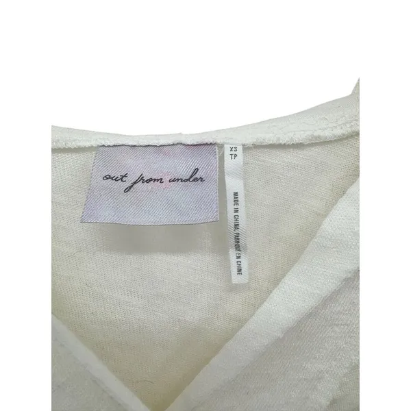 Out From Under Peyton Linen Popover Top White Size XS‎ Oversized Hooded Lounge - Image 5