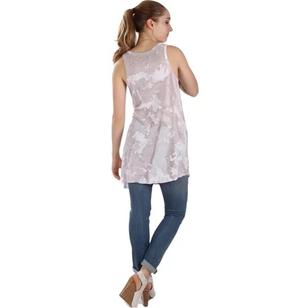 Anthropologie Tina + Jo Sleeveless Bleach Dye Twist Tunic Mini Dress - Image 4