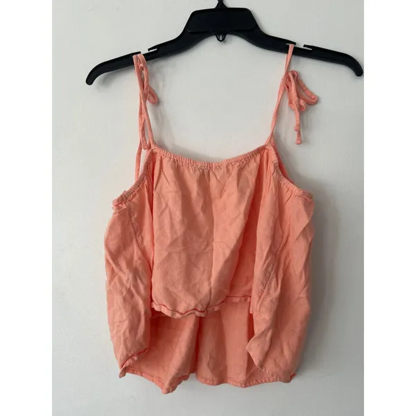 Abercrombie‎ & Fitch Peach Tie Strap Camisole Sleepwear Top Medium - Image 3