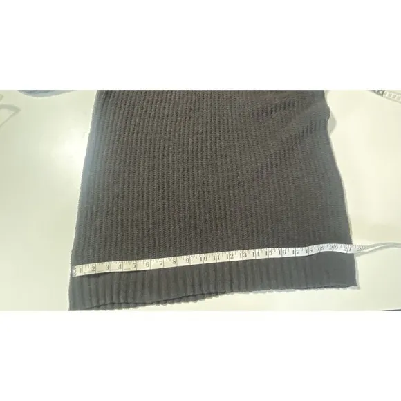 American Eagle Charcoal Grey Ribbed Turtleneck Sweater Dress Midi‎ Length Size M - Image 7
