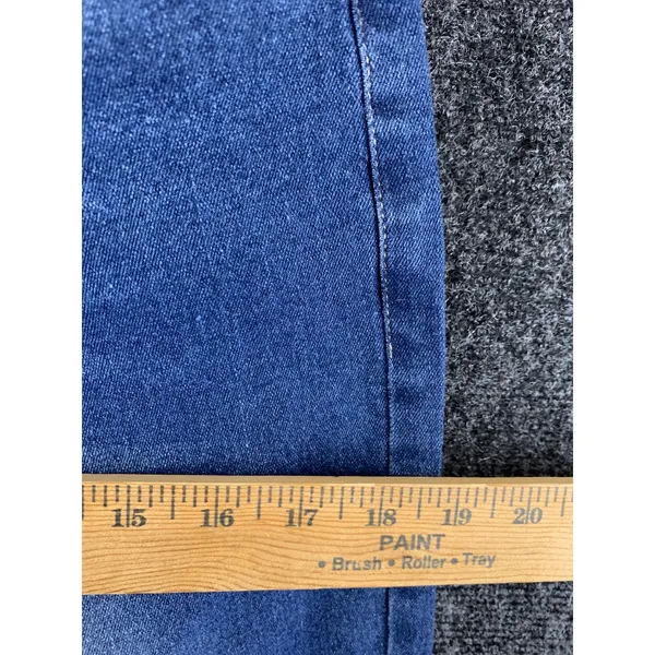 High Waisted Flare Jeans Medium Wash Distress Fade Womens Size S NEW - Image 7