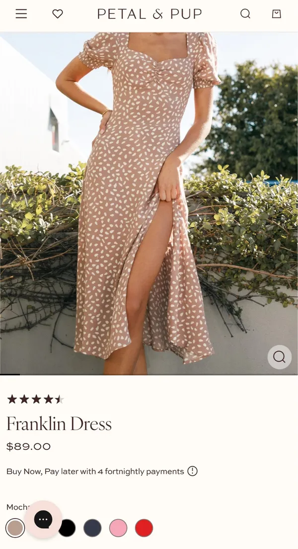 Midi length flowy, classy, print dress - Image 5