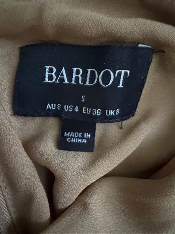 Bardot Capri Marigold Velvet Slip Dress Spaghetti Straps Women's Dress Sz S A3 - Image 10