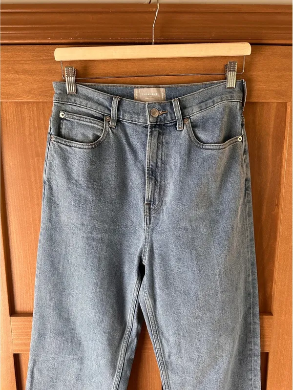 Everlane The Way High Jean Straight Organic Cotton Light Wash Women’s size 27 R - Image 2