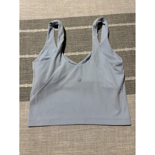 Lululemon Align Tank Top Light Blue Nulu Yoga Bra Top Size 2 - Image 2