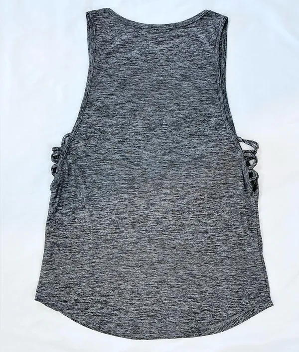 Beyond Yoga Featherweight Side Tie Tank - Heathered Grey - S - Image 5