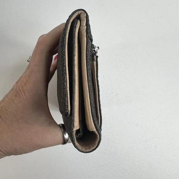 Michael Kors Checkbook Wallet Large Jet Set Travel‎ Signature Brown Monogrammed - Image 4